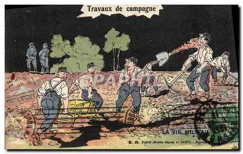 Cartes postales Militaria Travaux de campagne