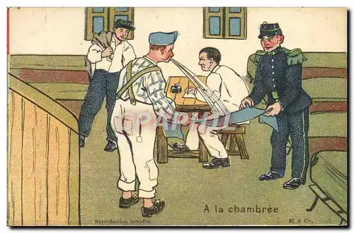 Cartes postales Militaria A la chambree