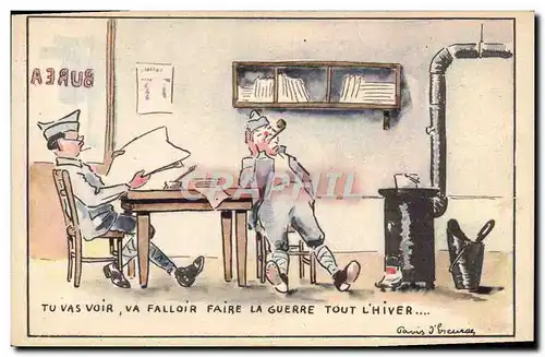 Cartes postales Militaria Hiver