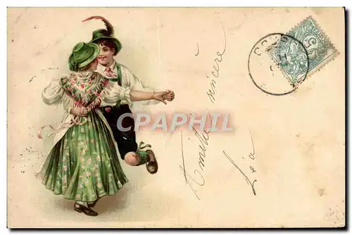 Cartes postales Fantaisie Danse Femme Folklore