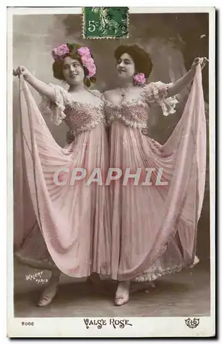 Cartes postales Fantaisie Danse Femme Valse Roge