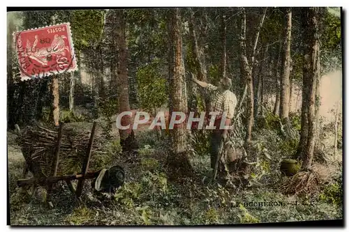 Cartes postales Folklore Le bucheron