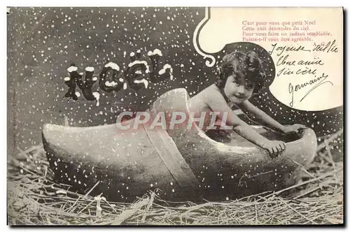 Cartes postales Fantaisie Enfant Sabot Noel