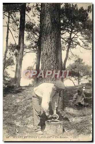 Ansichtskarte AK Folklore Types landais Un resinier