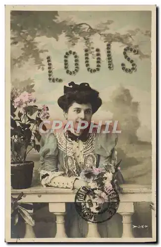 Cartes postales Fantaisie Prenom Louis