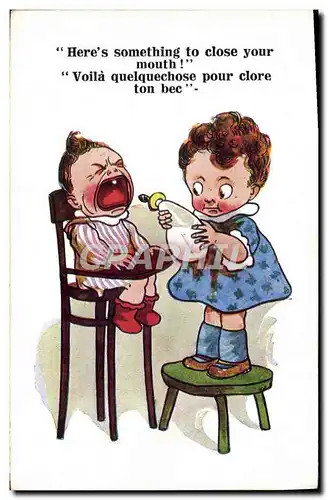 Cartes postales Fantaisie Enfant Bebe Lait