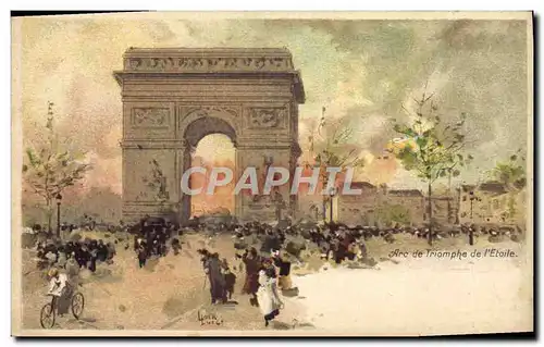 Cartes postales Fantaisie Illustrateur Luir Luigi Arc de Triomphe de l&#39Etoile Paris