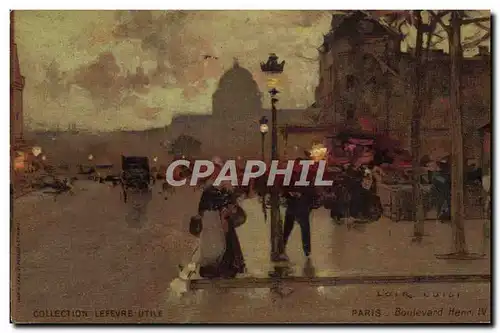 Ansichtskarte AK Fantaisie Illustrateur Luir Luigi Paris Boulevard Henri IV