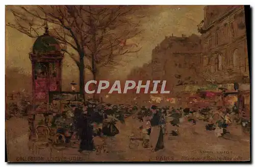 Cartes postales Fantaisie Illustrateur Luir Luigi Paris Boulevard Bonne Nouvelle