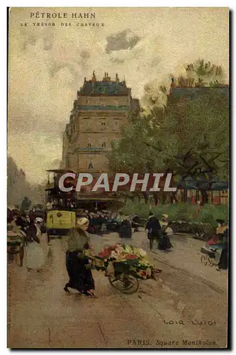 Cartes postales Fantaisie Illustrateur Luir Luigi Paris Square Montholon
