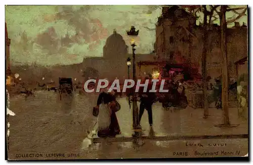 Cartes postales Fantaisie Illustrateur Luir Luigi Paris Boulevard Henri IV