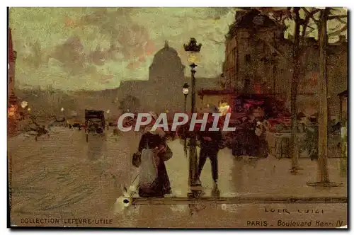 Cartes postales Fantaisie Illustrateur Luir Luigi Paris Boulevard Henri IV