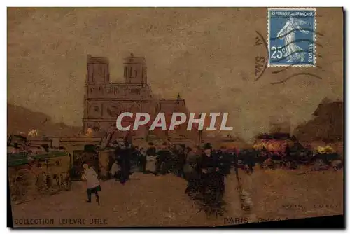 Cartes postales Fantaisie Illustrateur Luir Luigi Paris Pres du Pont St Michel Notre Dame