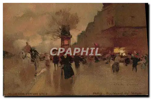 Cartes postales Fantaisie Illustrateur Luir Luigi Paris Boulevard du Temple