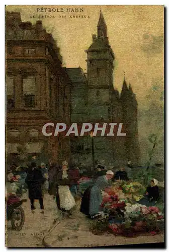 Cartes postales Fantaisie Illustrateur Luir Luigi Paris le marche aux fleurs