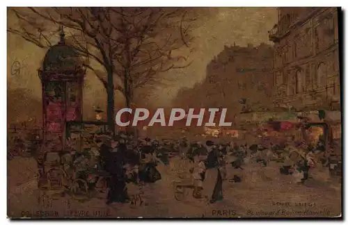 Cartes postales Fantaisie Illustrateur Luir Luigi Paris Boulevard Bonne Nouvelle