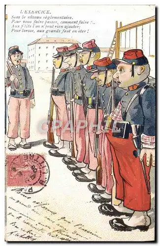 Cartes postales Fantaisie Militaria L&#39exercice