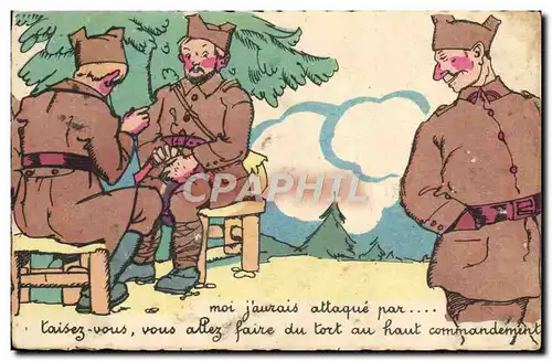 Cartes postales Fantaisie Militaria Moi j&#39aurais attaque par