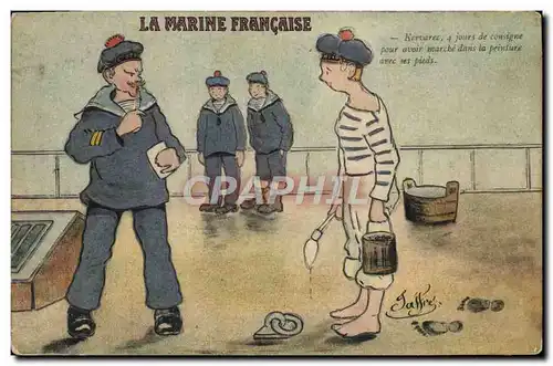 Ansichtskarte AK Fantaisie Militaria Marine francaise