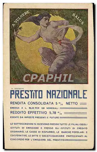 Cartes postales Fantaisie Militaria Prestito Nazionale Italie Emprunt Italia