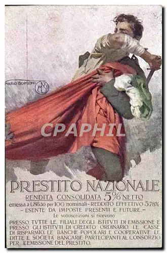 Cartes postales Fantaisie Militaria Prestito Nazionale Italie Emprunt Italia