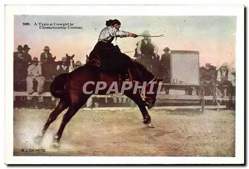 Ansichtskarte AK Far West Cow Boy Indiens Rodeo