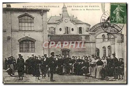 Cartes postales Tabac Manufacture nationale des Tabacs de Pantin Entree de la manufacture TOP