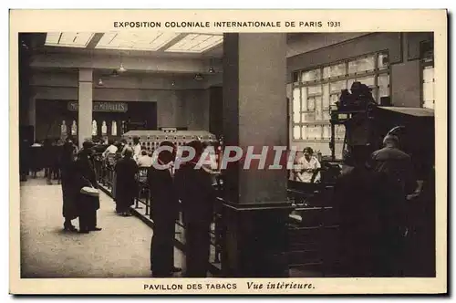 Cartes postales Tabac Paris Exposition coloniale internationale de Paris 1931 Pavillon des tabacs Vue interieure