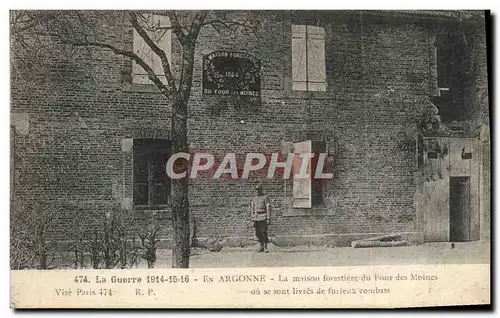 Cartes postales Foret Argonne La Maison forestiere du Four des Moines Militaria