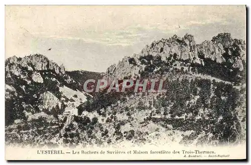 Ansichtskarte AK Foret L&#39Esterel Les rochers de Survieres et Maison forestiere des Trois Thermes