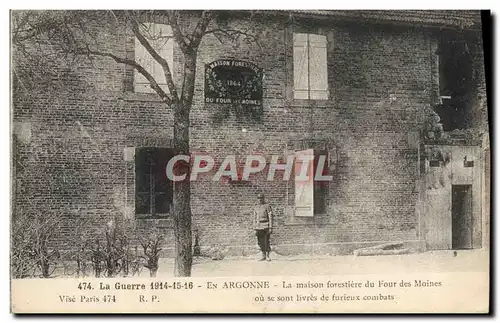 Ansichtskarte AK Foret Argonne La Maison forestiere du Four des Moines Militaria