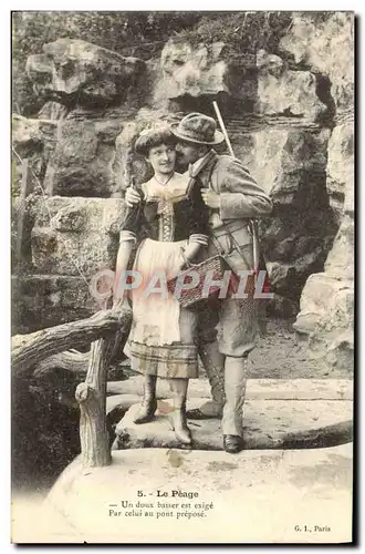 Cartes postales Fantaisie Femme Le peage Chasseur Chasse