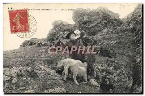 Cartes postales Chevre Deux orphelins