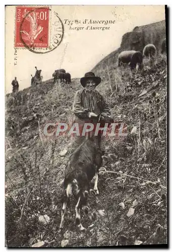 Cartes postales Chevre Types d&#39Auvergne Berger