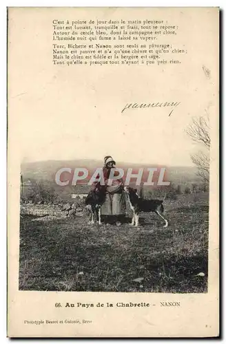 Cartes postales Chevre Au pays de la Chabrette Nanon Folklore Chien