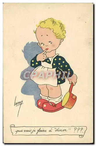 Cartes postales Fantaisie Illustrateur Lacroix Enfant