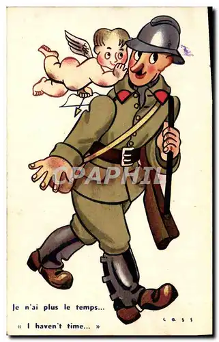 Cartes postales Fantaisie Militaria Ange