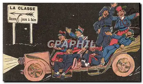 Cartes postales Fantaisie Militaria La classe Automobile