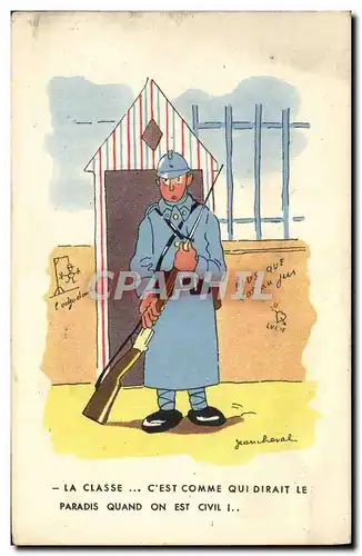 Cartes postales Fantaisie Militaria Jean Cheval