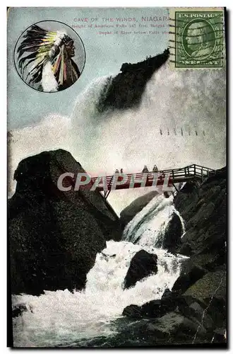 Ansichtskarte AK Far West Cow Boy Cave of the Winds Niagara Falls Indiens