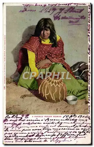 Ansichtskarte AK Far West Cow Boy A Pueblo Indian woman