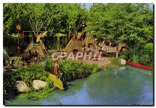 Cartes postales moderne Far West Cow Boy Peaceful Indian village Indiens