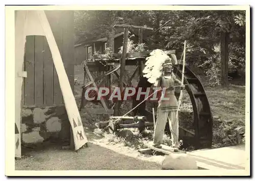 CARTE PHOTO Far West Cow Boy Indien