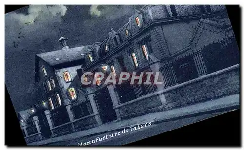 Cartes postales Tabac Dijon La nuit Manufacture de tabacs
