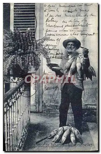 Cartes postales Tabac Cuba Vendeur de tabac