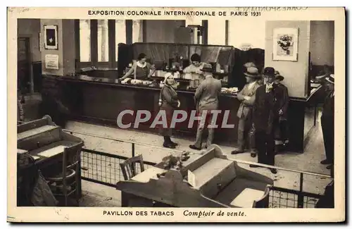 Cartes postales Tabac Exposition coloniale internationale 1931 Pavillon des tabacs Comptoir de vente