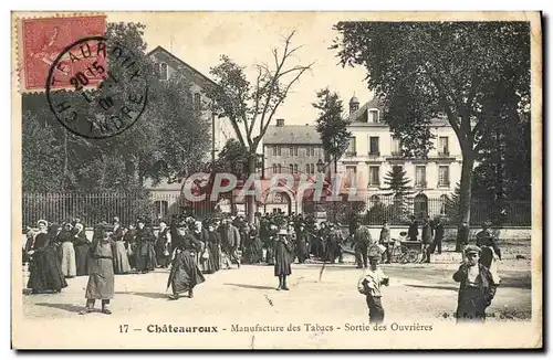 Ansichtskarte AK Tabac Chateauroux Manufacture des tabacs Sortie des ouvrieres TOP