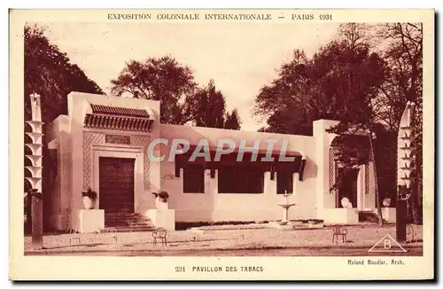 Cartes postales Tabac Paris Exposition coloniale internationale 1931 Pavillon des tabacs