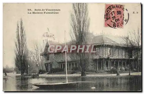 Cartes postales Foret Bois de Vincennes Maison forestiere