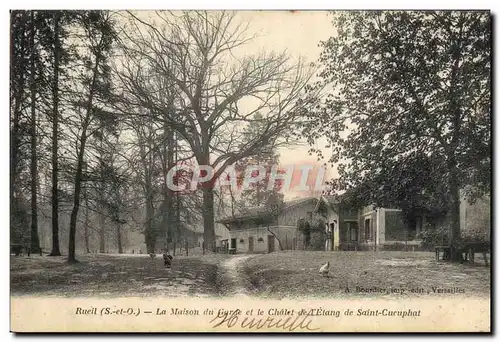 Ansichtskarte AK Foret Rueil La maison du garde et le chalet de l&#39etang de Saint Cucuphat